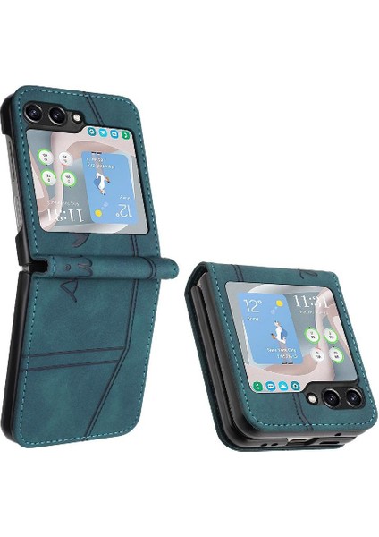 Telefon Kılıfı Için Samsung Galaxy Z Flip 6 Flip Folio Cüzdan Kart Yuvaları Kapak (Yurt Dışından)