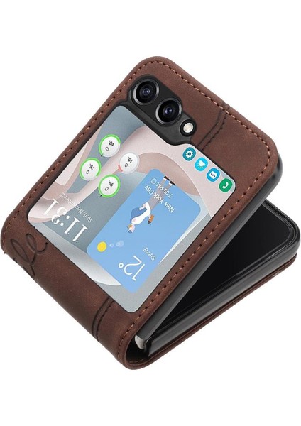 Telefon Kılıfı Için Samsung Galaxy Z Flip 6 Flip Folio Cüzdan Kart Yuvaları Kapak (Yurt Dışından) fiyatları