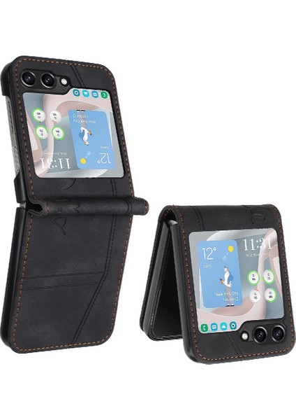 Telefon Kılıfı Için Samsung Galaxy Z Flip 6 Flip Folio Cüzdan Kart Yuvaları Kapak (Yurt Dışından) modelleri