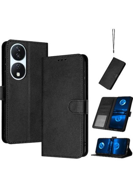 Kart Yuvası ile Onur X7B Için Flip Case Pu Deri Toka ile Saf Renk (Yurt Dışından)