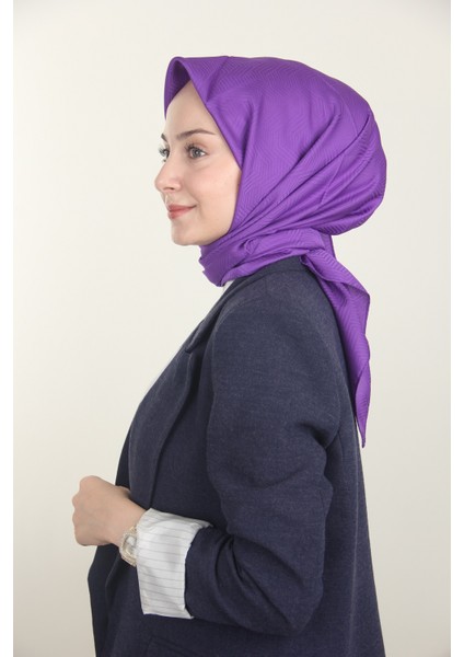 Mor Ipekhan Jakarlı Taş Desen Eşarp