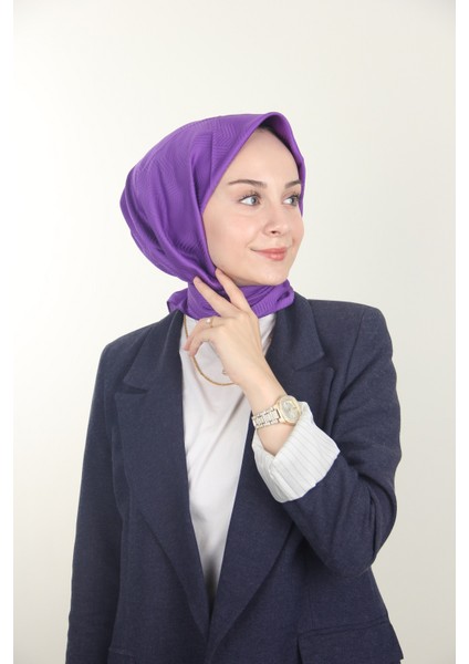 Mor Ipekhan Jakarlı Taş Desen Eşarp