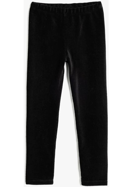 Kız Çocuk Tayt Siyah Renk Yumuşak ve Rahat Kullanım İçin Tasarlandı