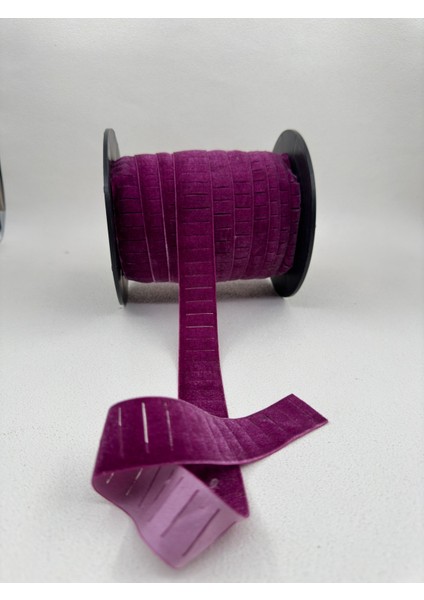 3 cm Lazer Kesimli Kadife-5 Metre-Mor