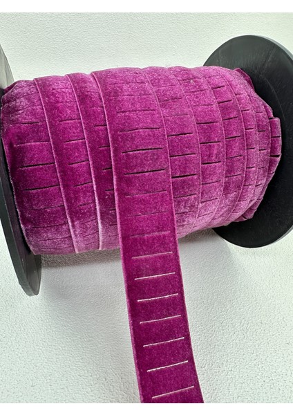 3 cm Lazer Kesimli Kadife-5 Metre-Mor