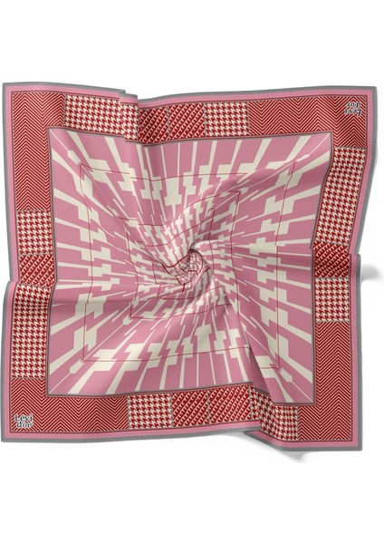 Pembe Levidor Twill Ipek Eşarp 36