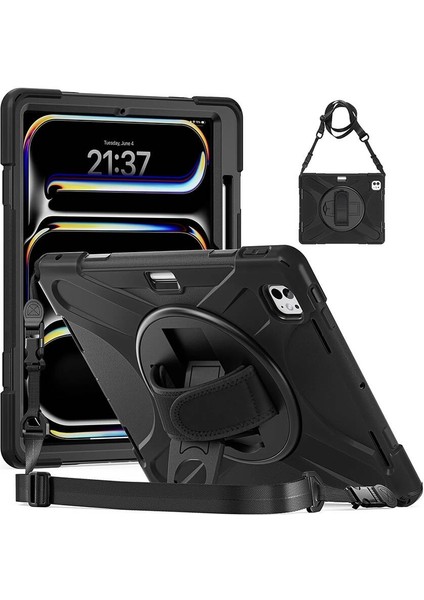 Apple Ipad Pro 13 2024 Uyumlu Tablet Silikon Tank Military Ultra Koruma Standlı Defender fiyatları