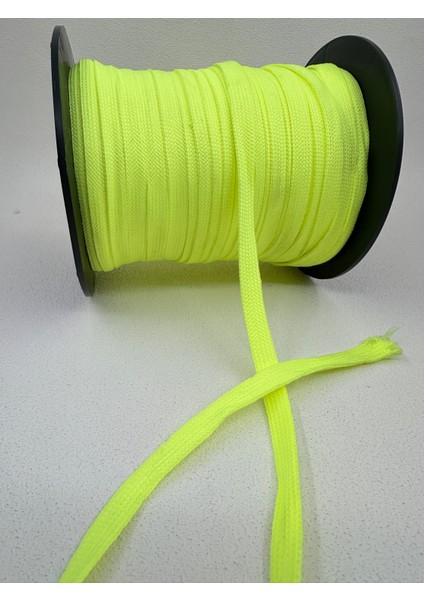 1 cm Kordon Polyester-5 Metre-Fosforlu Yeşil