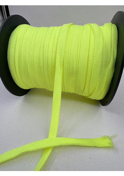 1 cm Kordon Polyester-5 Metre-Fosforlu Yeşil