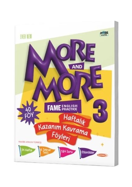 Kurmay Yayınları Elt More and More 3. Sınıf Haftalık Kazanım Kavrama Föyleri