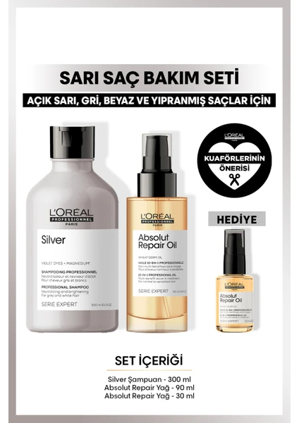 L'Oréal Professionnel Serie Expert Sarı Saçlar Için Yoğun Onarıcı Saç Bakım Seti