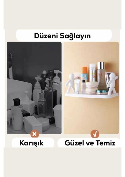 Dekoratif Yapışkanlı Raf – Fonksiyonel ve Şık Düzenleyici indirimleri