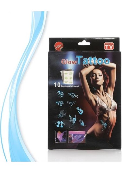 Kanserojen Madde İçermeyen Geçici Fosforlu Dövme Sticker Seti (4549) modelleri