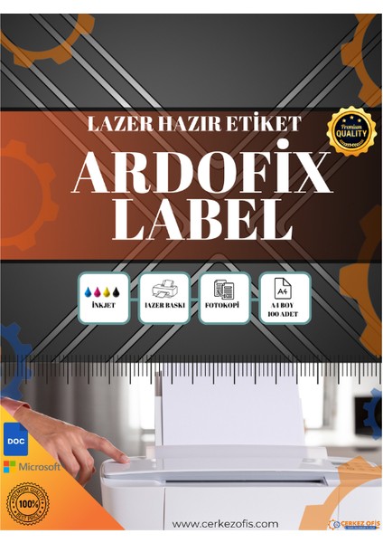 Hazır Lazer Etiket 210X297MM 100 Adet