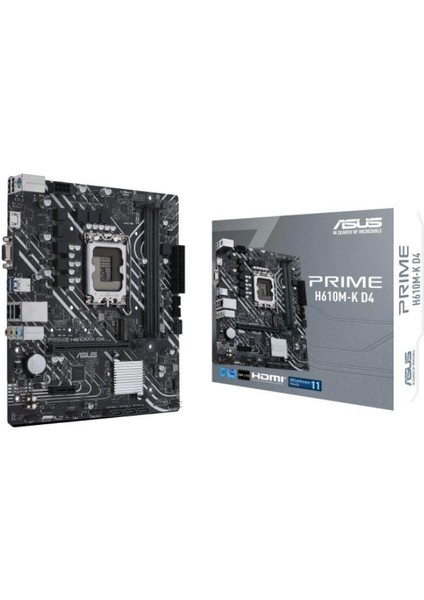 Prıme H610M-K D4 Ddr4 3200MHZ 1xvga 1xhdmı 1xm.2 USB 3.2 Matx 1700P (12. / 13. ve 14. Nesil Işlemci Uyumlu)