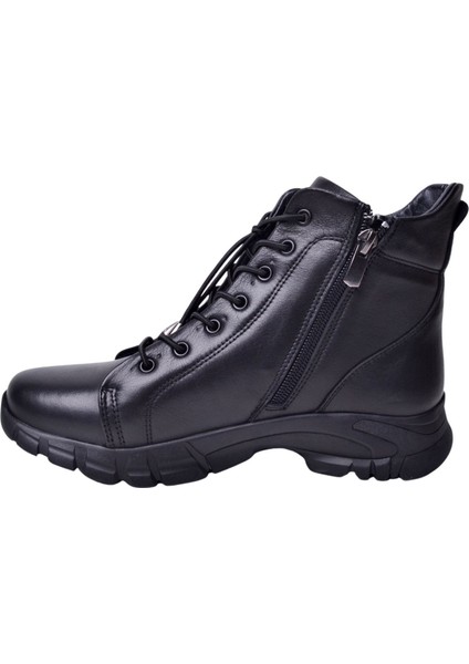 Mym 10155 Siyah Kadın Deri Bot modelleri