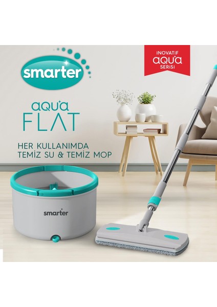 Aqua Flat + Otomatik Temizlik Seti Tablet Mop Paspas