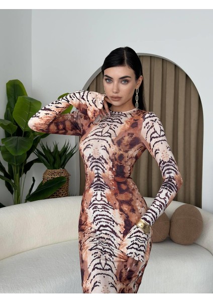 Panter Model Sandy Uzun Elbise