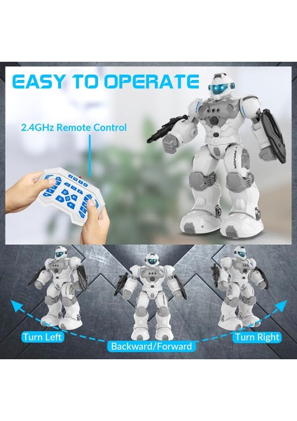 Programlanabilir Uzaktan Kumandalı Robot - Beyaz