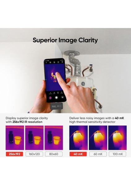 Hıkmıcro Mini2 Termal Kamera Android, 256 x 192 Ir Çözünürlük