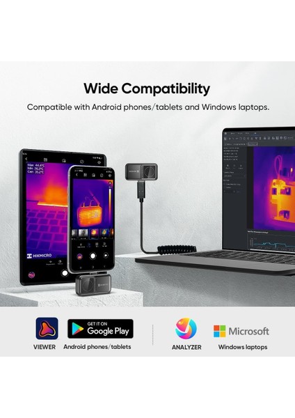 Hıkmıcro Mini2 Termal Kamera Android, 256 x 192 Ir Çözünürlük