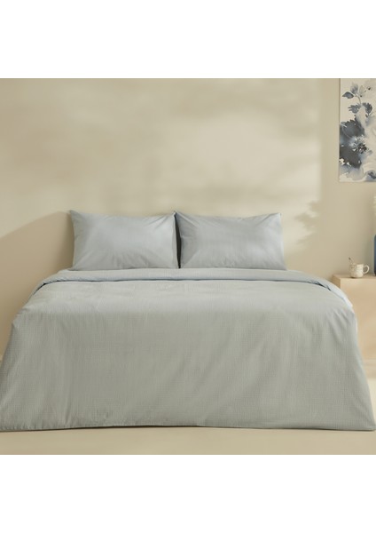 Fiora Soft Touch Pamuk Çift Kişilik Nevresim Takımı Mavi