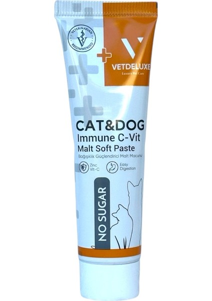 Immune C-Vit Malt Paste C Vitaminli Kedi ve Köpek Malt Macunu 100 gr