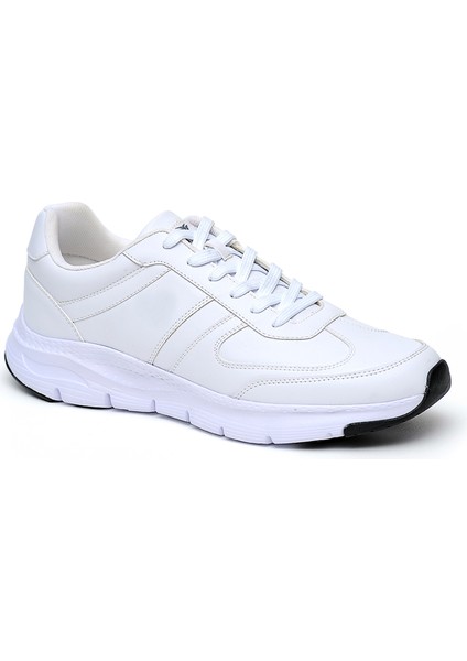 45-46-47 Numaralar Da Büyük Numara Erkek Beyaz Sneaker & Spor Ayakkabı 23201