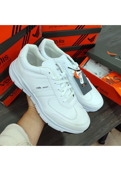 45-46-47 Numaralar Da Büyük Numara Erkek Beyaz Sneaker & Spor Ayakkabı 23201 modelleri