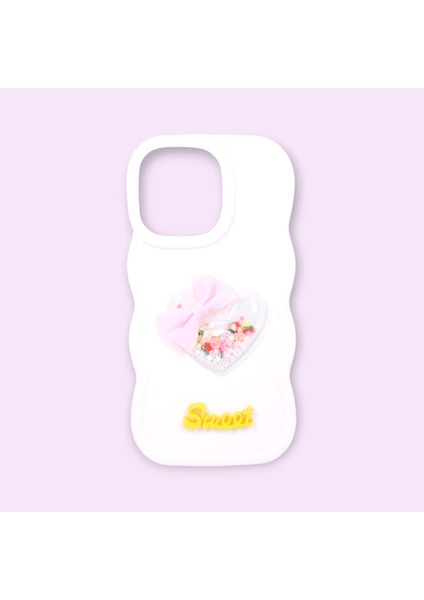 Iphone 13 Pro 3d Kalp Tasarımlı Kenarları Dalgalı Darbe Önleyici Silikon Kılıf