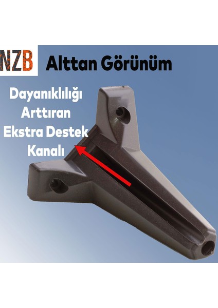(4 Adet) Mobilya Kanepe Sehpa Tv Ünitesi Koltuk Ayağı 15 cm Siyah Baza Ayak