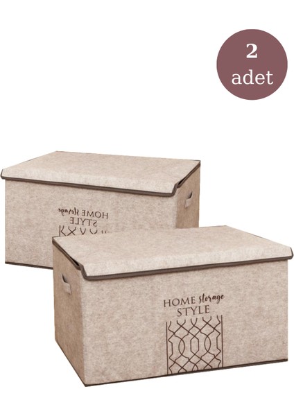 2 Adet Keçe Kapaklı Mega Plus Hurç, Yastık Kıyafet Çamaşır Dolap Içi Düzenleyici Kutu fiyatları