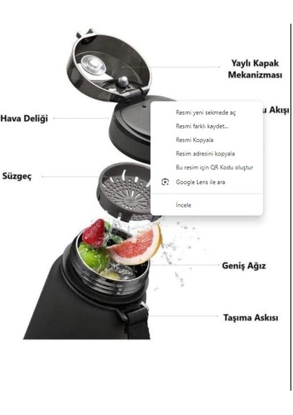 650 ml Tritan Su Matarası Açık Kahve modelleri