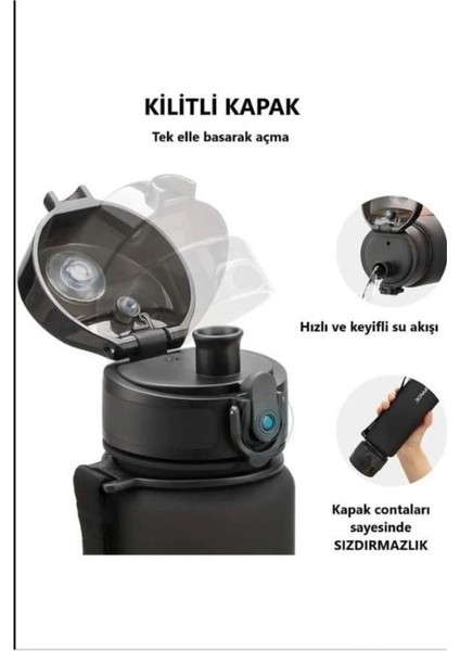 650 ml Tritan Su Matarası Zeytin Yeşili