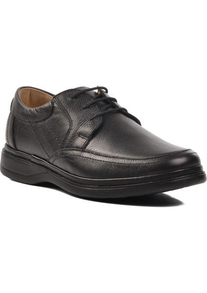 962 Jel Taban Bağcıklı Deri Siyah Erkek Günlük Ayakkabı modelleri