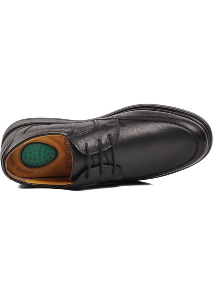 962 Jel Taban Bağcıklı Deri Siyah Erkek Günlük Ayakkabı fırsatları