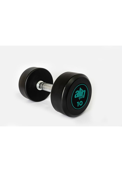 Tekno Trust Siyah 10 kg 10 kg Profesyonel Dambıl Kauçuk Dambıl Seti 10 kg Siyah Kauçuk