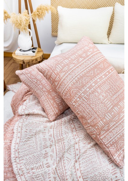 Aztek Desen 4 Katlı Multi Muslin %100 Pamuk Çift Kişillik Battal Boy indirimleri