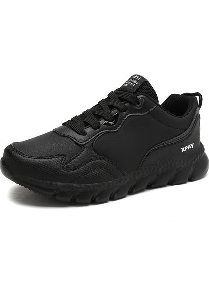 Kadın Bahar Deri Su Geçirmez Koşu Şok Emici Ultra Hafif Düz Spor Ayakkabı (Yurt Dışından)