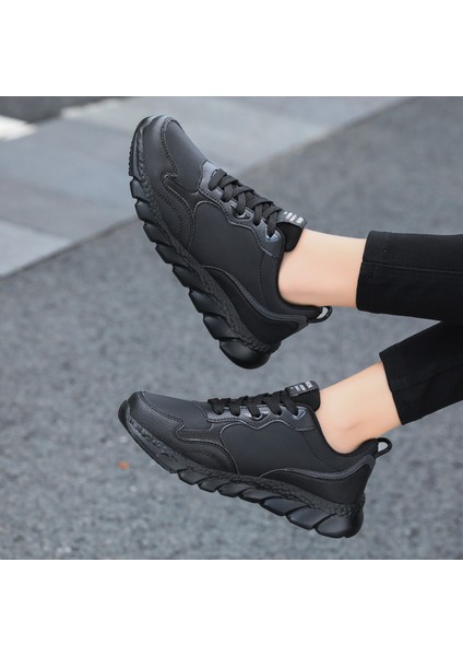 Kadın Bahar Deri Su Geçirmez Koşu Şok Emici Ultra Hafif Düz Spor Ayakkabı (Yurt Dışından) modelleri