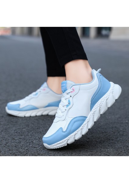 Kadın Bahar Deri Su Geçirmez Koşu Şok Emici Ultra Hafif Düz Spor Ayakkabı (Yurt Dışından) fırsatları