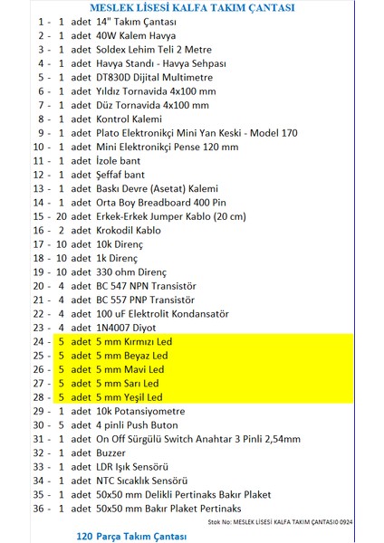 Meslek Lisesi Kalfa Takım Çantası indirimleri