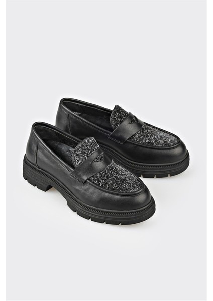 Siyah Deri Kadın Günlük Ayakkabı fiyatları