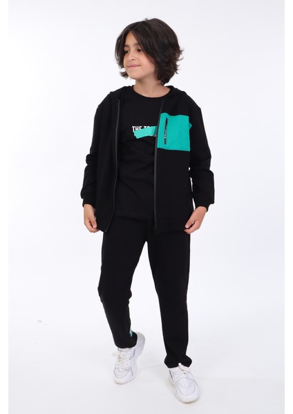 Erkek Çocuk 3lü Baskılı Eşofman Takım