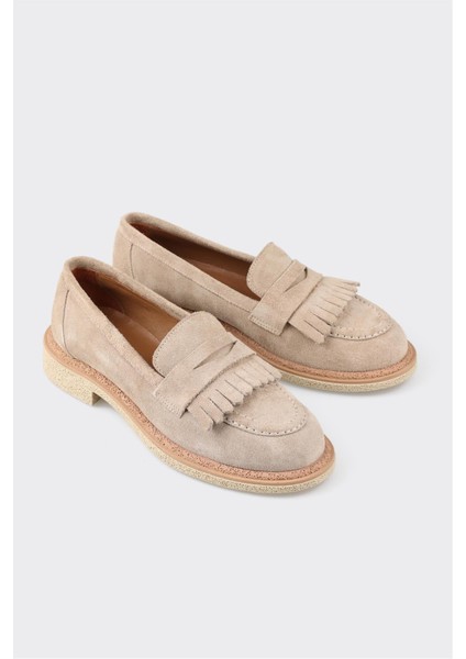 Bej Deri Kadın Loafer fiyatları