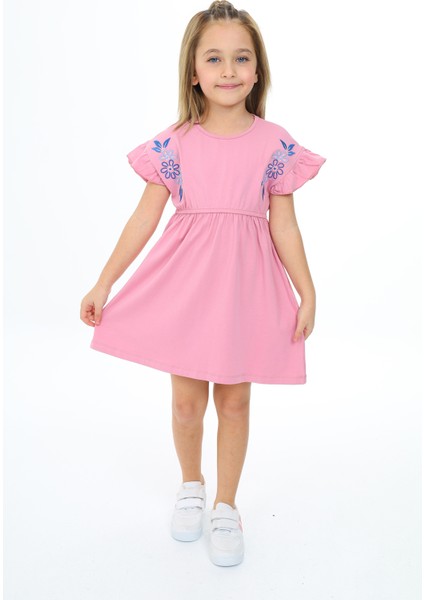 Kız Çocuk Nakışlı Elbise