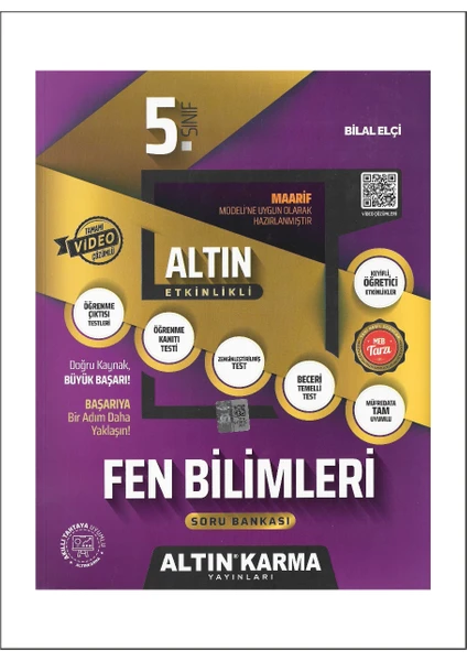 Altın Karma Yayınları 5. Sınıf Fen Bilimleri Mentör Etkinlikli Kazanım Soru Bankası