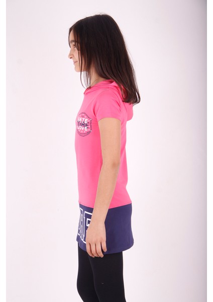 Kız Çocuk Kapüşonlu Baskılı Tişört fiyatları