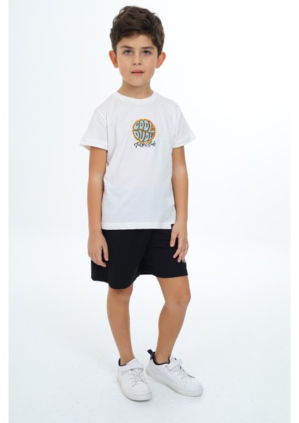 Erkek Çocuk Baskılı Şortlu Takım