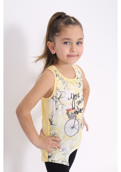 Kız Çocuk Bisiklet Baskılı Atlet modelleri